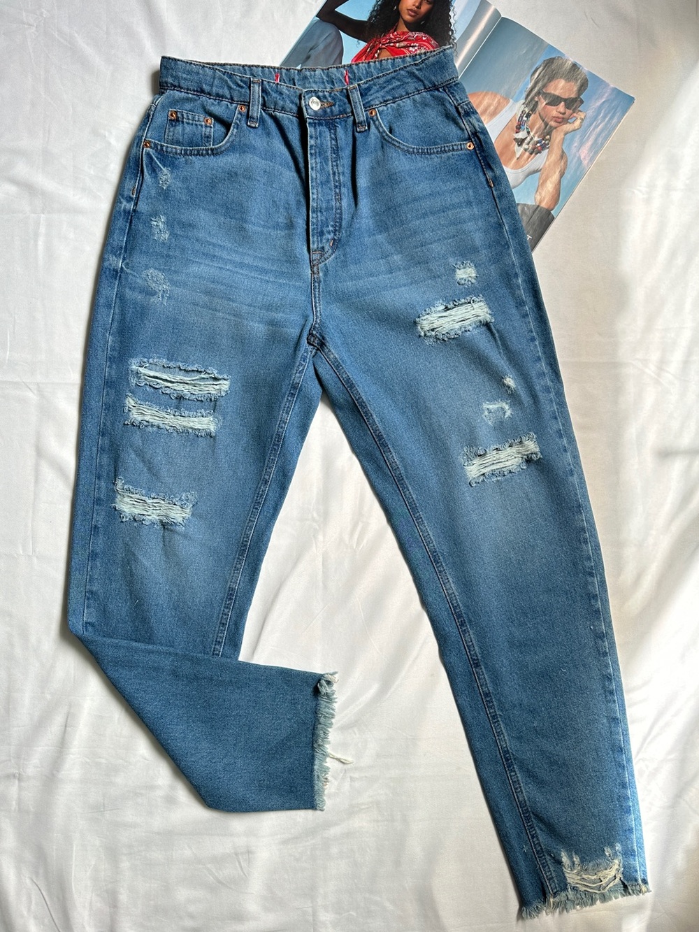 3/50$High-Rise Distressed Blue Women’s Jeans